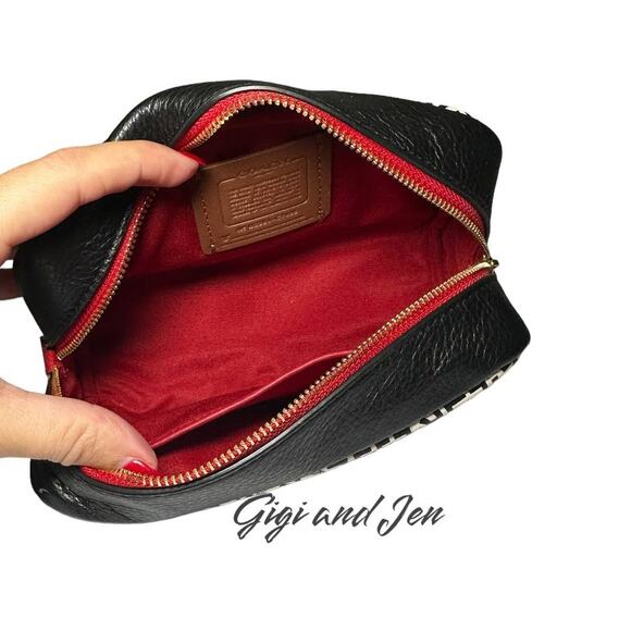 Pre-owned Coach Keith Haring Mickey Small Boxy Cosmetic Bag Makeup bag - Picture 6 of 6